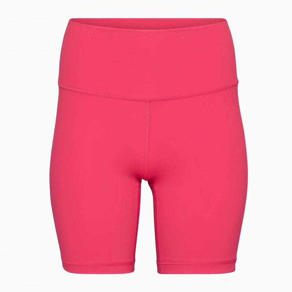 TNA Hot Pink High-Waist Bike Shorts